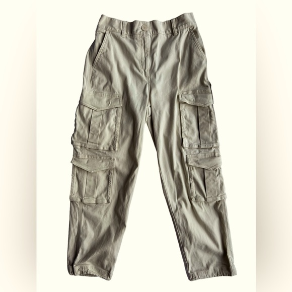Oak + Fort Cotton Cargo Pants Cream Size Medium - Picture 2 of 10